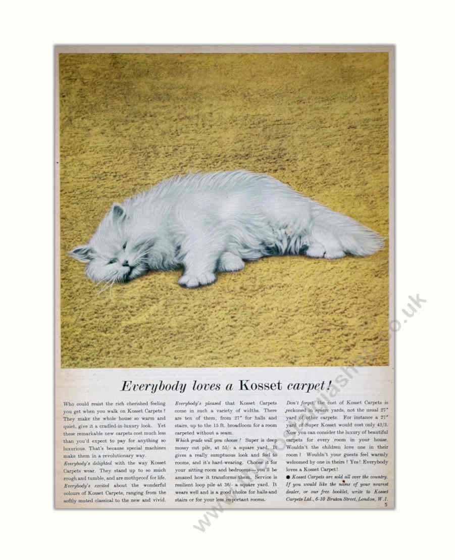 Kosset Carpets Red Vintage Retro Advert Poster A4 Photo Print