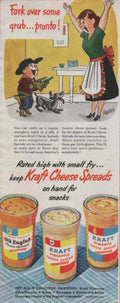 Kraft Cheese Spreads Vintage Retro Advert Ads A4 Photo Print