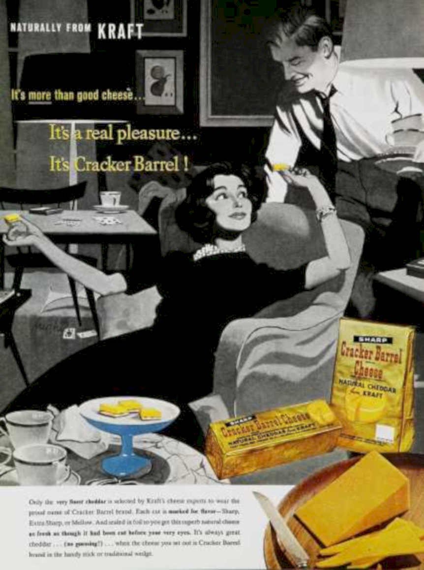 Kraft Cracker Cheese Vintage Retro Advert Ads A4 Photo Print