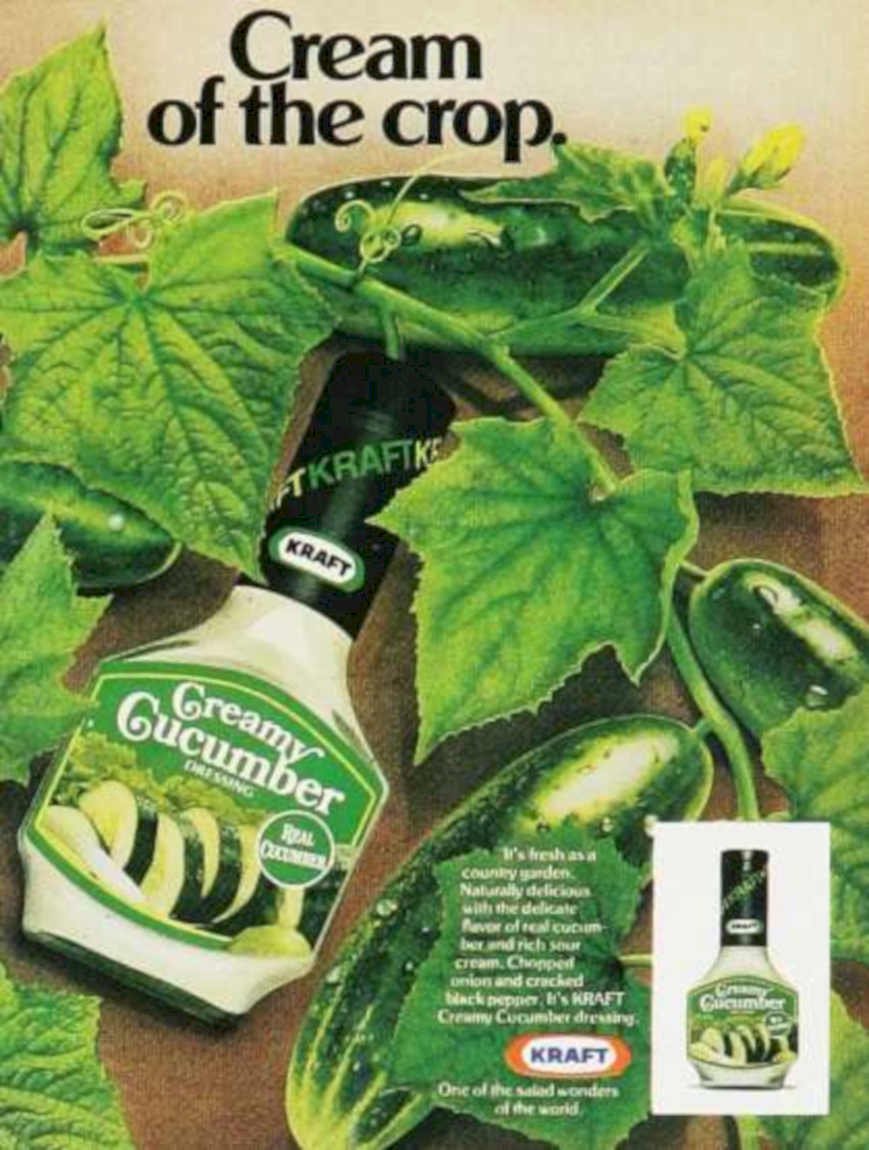 Kraft Cucumber Dressing Vintage Retro Advert Ads A4 Photo Print