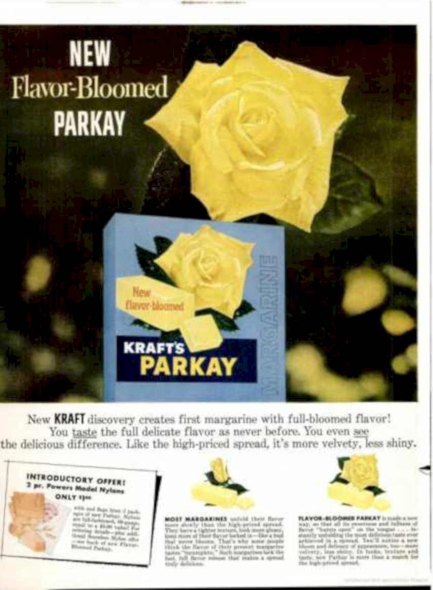 Kraft Parkay Rose Vintage Retro Advert Ads A4 Photo Print