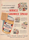 Kraft Sandwich Spread 2 Vintage Retro Advert Ads A4 Photo Print