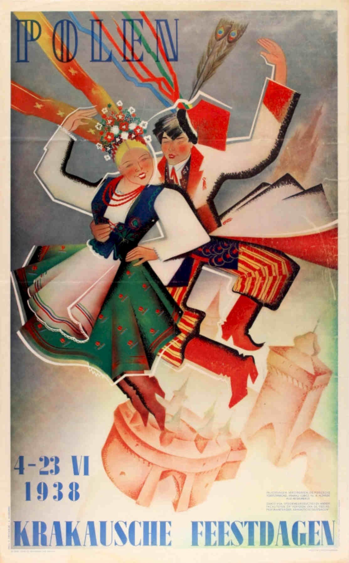 Krakus Dancers 1938 Vintage Retro Advert Poster A4 Photo Print