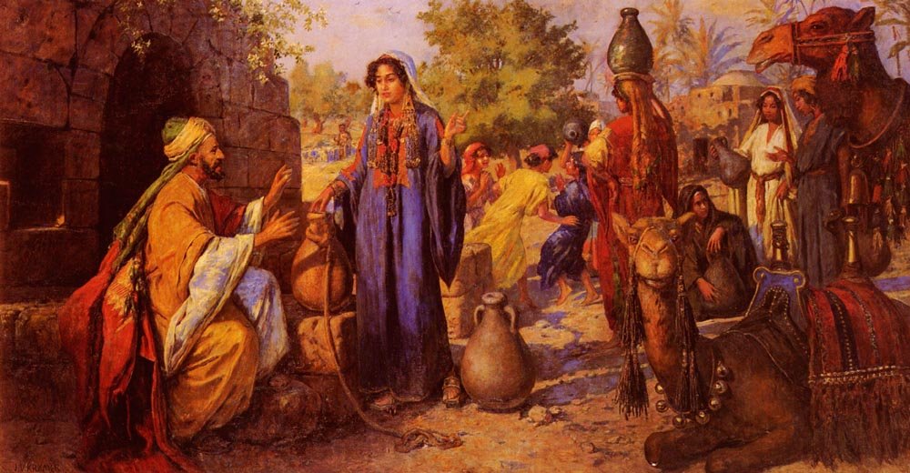 Kramer Johann Victor At The Well Art A4 Photo Print