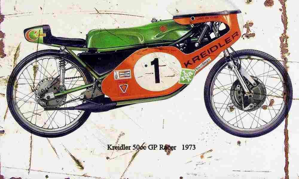 Kreidler 50cc GP Racer 1973 Aged Vintage A4 Photo Print