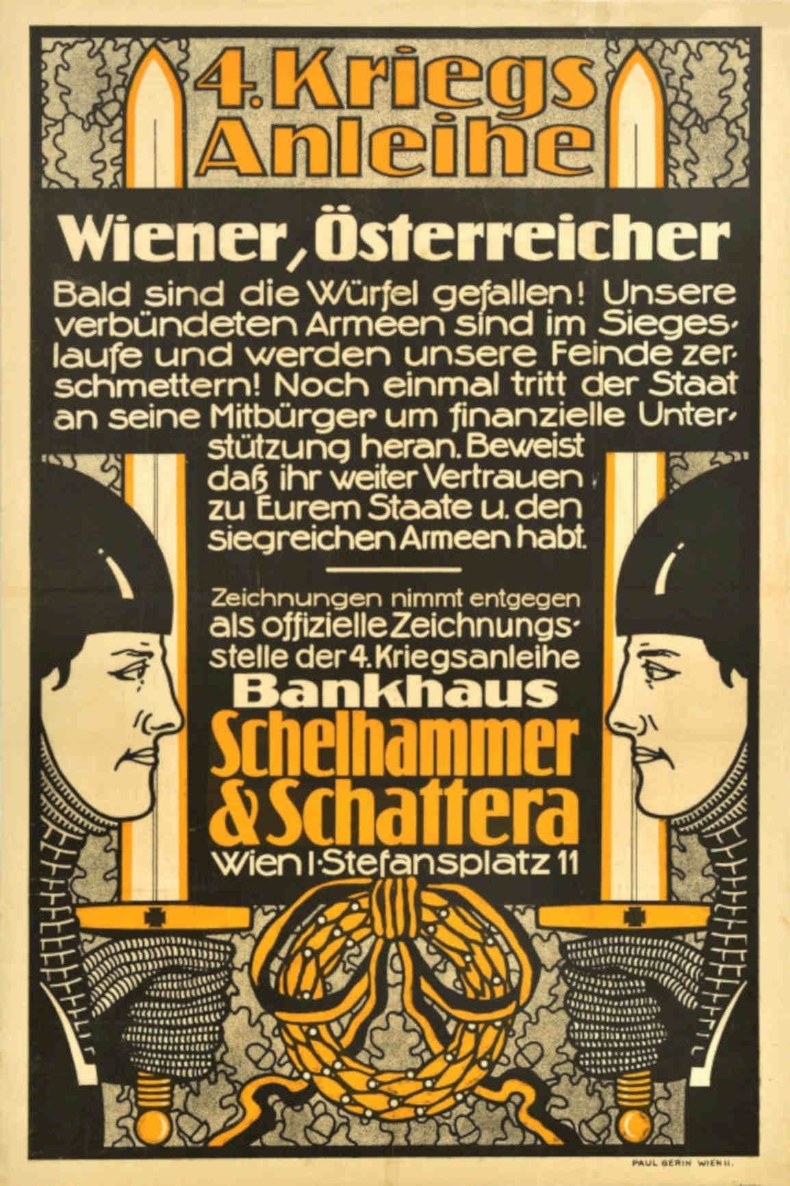 Kriege Skull Bankhaus Vintage Retro Advert Poster A4 Photo Print
