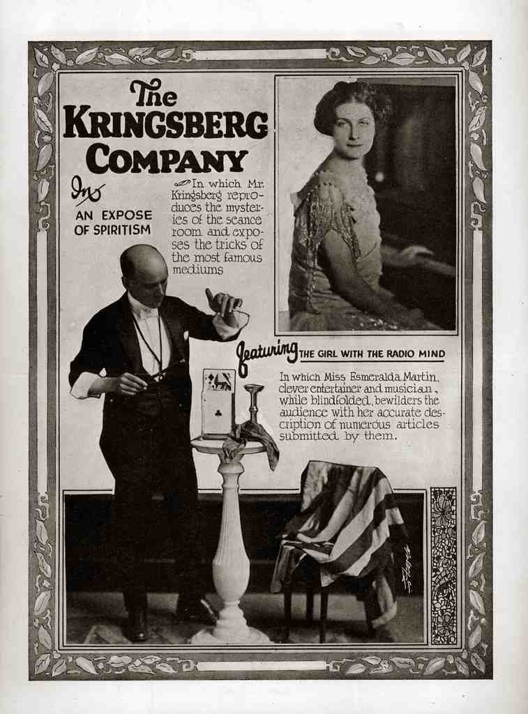 Kringsberg Magic Magician Vintage A4 Photo Print