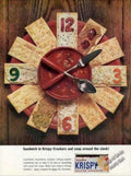 Krispy Crackers Clock Vintage Retro Advert Ads A4 Photo Print