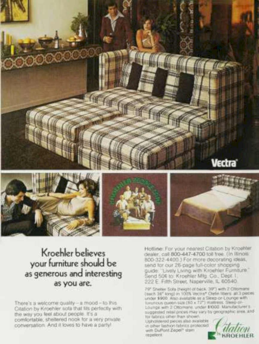 Kroehler Citation Sofa Vintage Retro Advert Ads A4 Photo Print