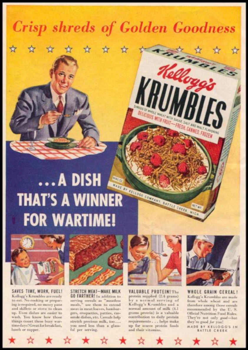 Krumbles Breakfast Boxes 3 Vintage Retro Advert Ads A4 Photo Print