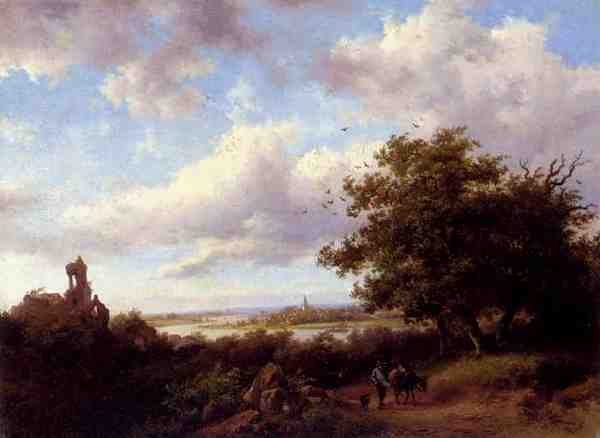 Kruseman Fredrik Marinus A Blustery Summer Landscape A4 Photo Print