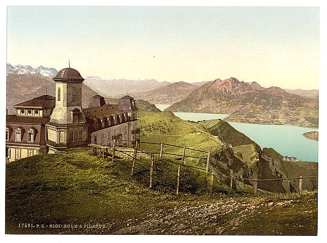 Kulm and Pilatus Rigi Vintage A4 Photo Print