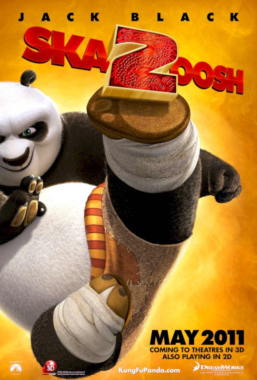 Kung Fu Panda 2 Vintage Retro Advert Poster A4 Photo Print
