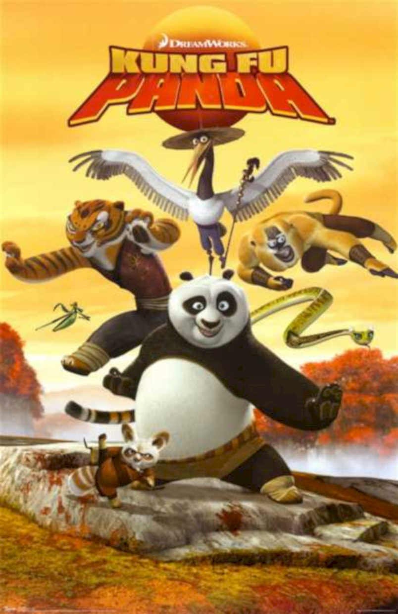 Kung Fu Panda Vintage Retro Advert Ads A4 Photo Print