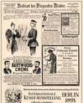 Kunstausstellung Berlin 1891 Vintage Retro Advert Poster A4 Photo Print