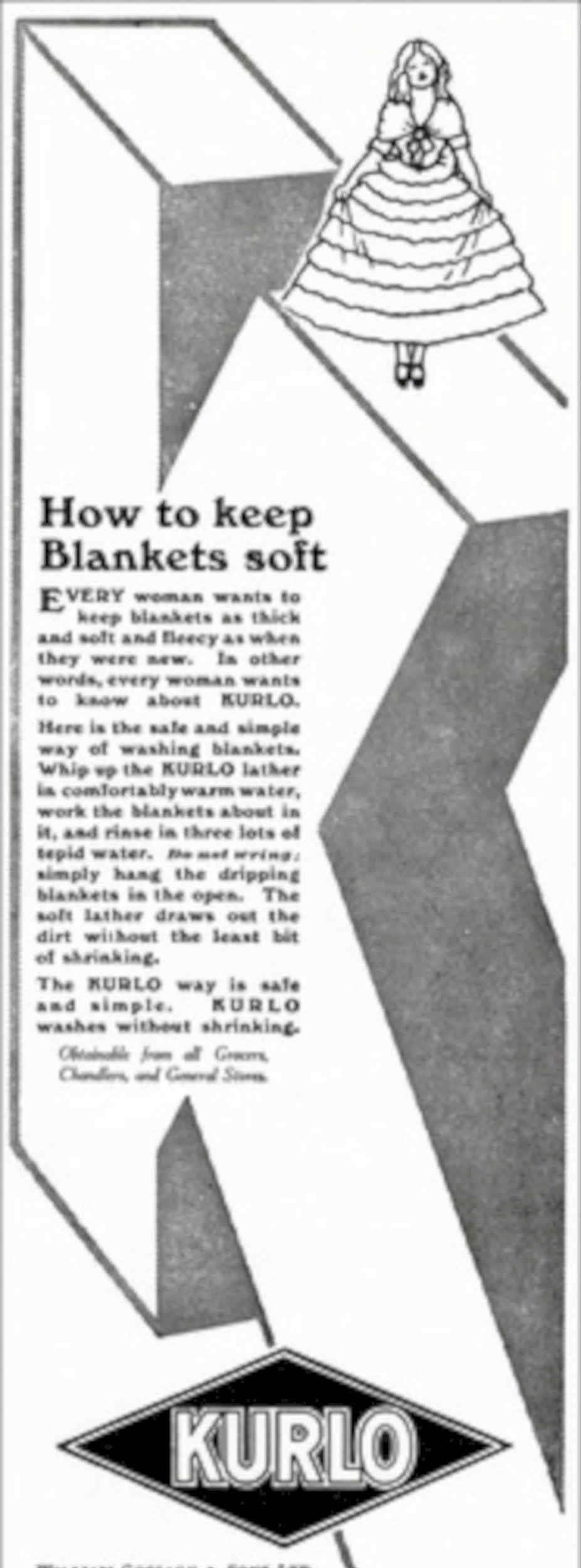 Kurlos Blanket Soft Vintage Retro Advert Poster A4 Photo Print