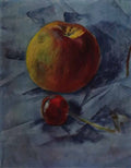 Kuzma Petrov Vodkin apple and cherry 1917 Art A4 Photo Print