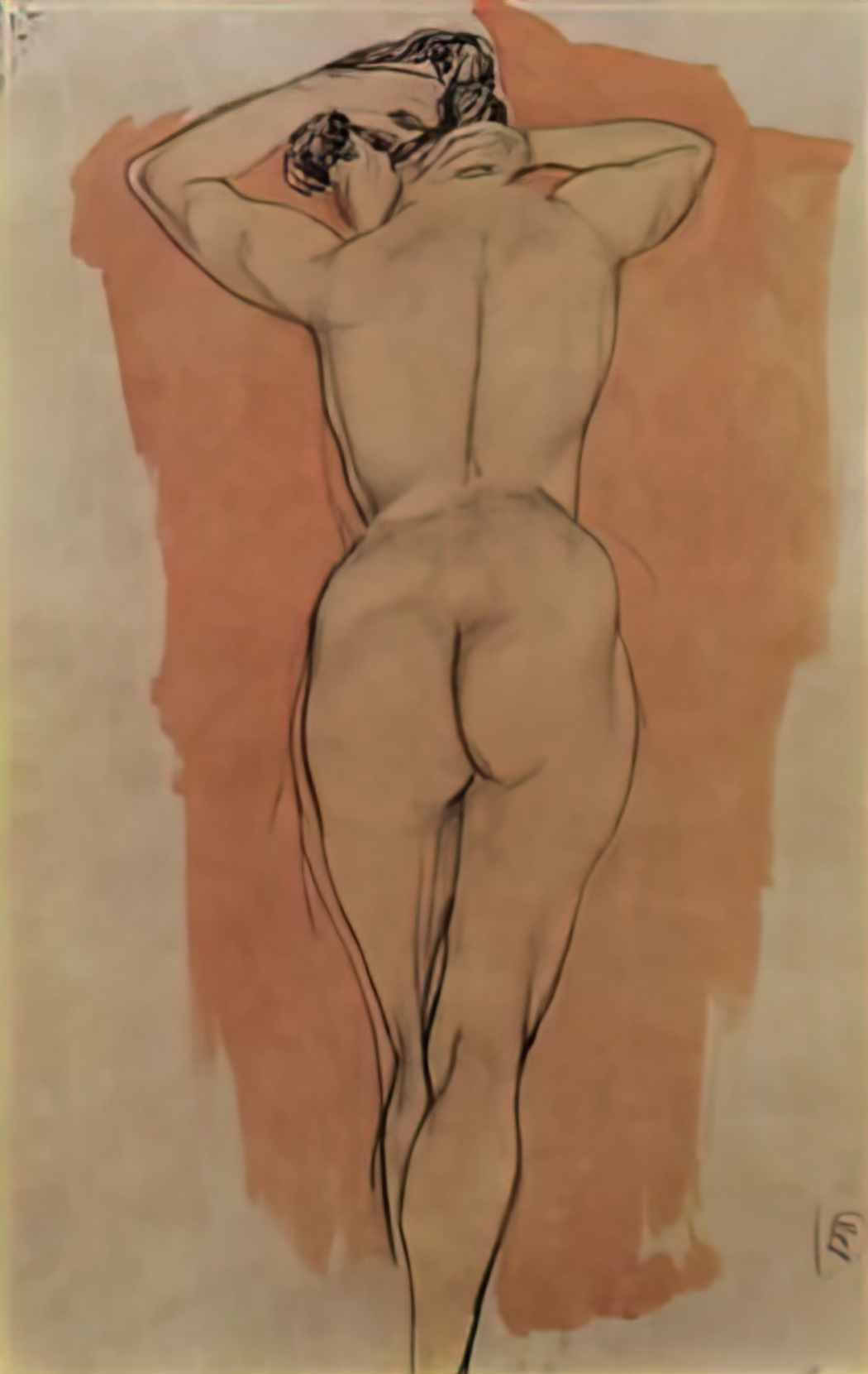 Kuzma Petrov Vodkin artist s model from the back 1906 Art A4 Photo Print UK