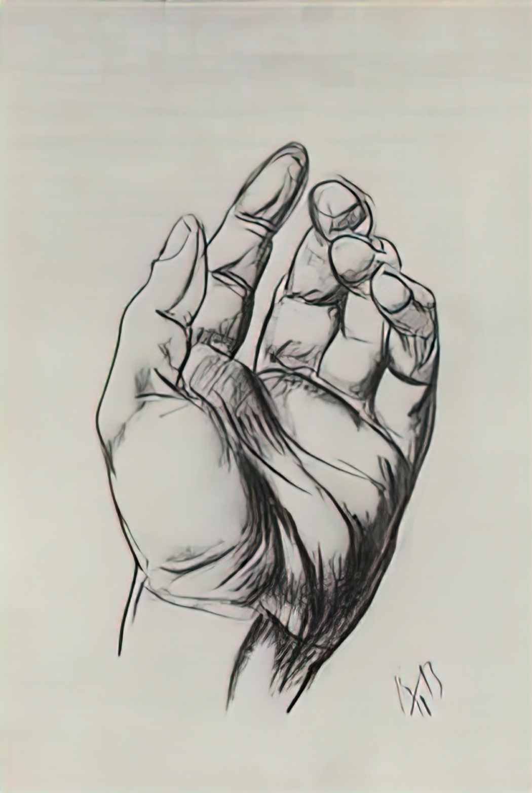Kuzma Petrov Vodkin drawing hands 1913 Art A4 Photo Print