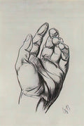 Kuzma Petrov Vodkin drawing hands 1913 Art A4 Photo Print UK