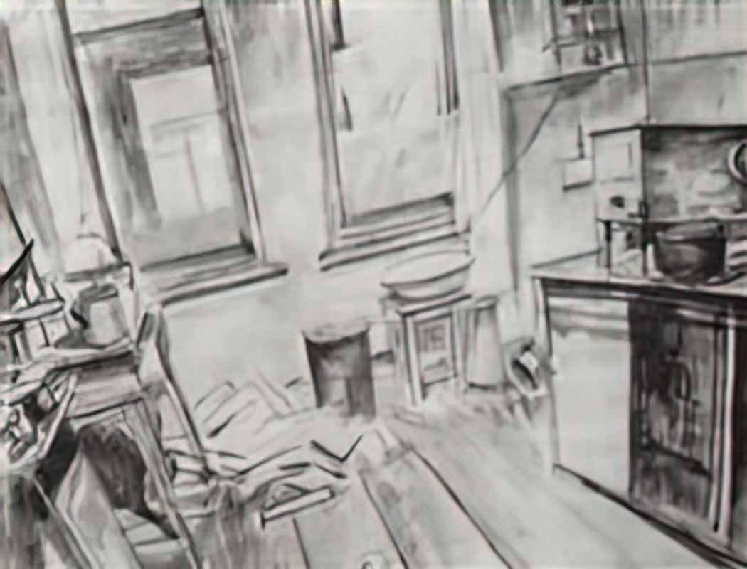 Kuzma Petrov Vodkin kitchen 1922 Art A4 Photo Print