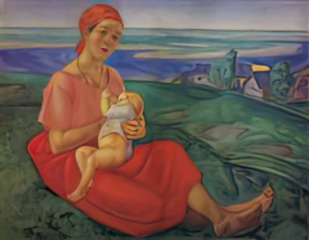 Kuzma Petrov Vodkin mother 1913 Art A4 Photo Print UK