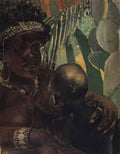 Kuzma Petrov Vodkin negro 1907 Art A4 Photo Print