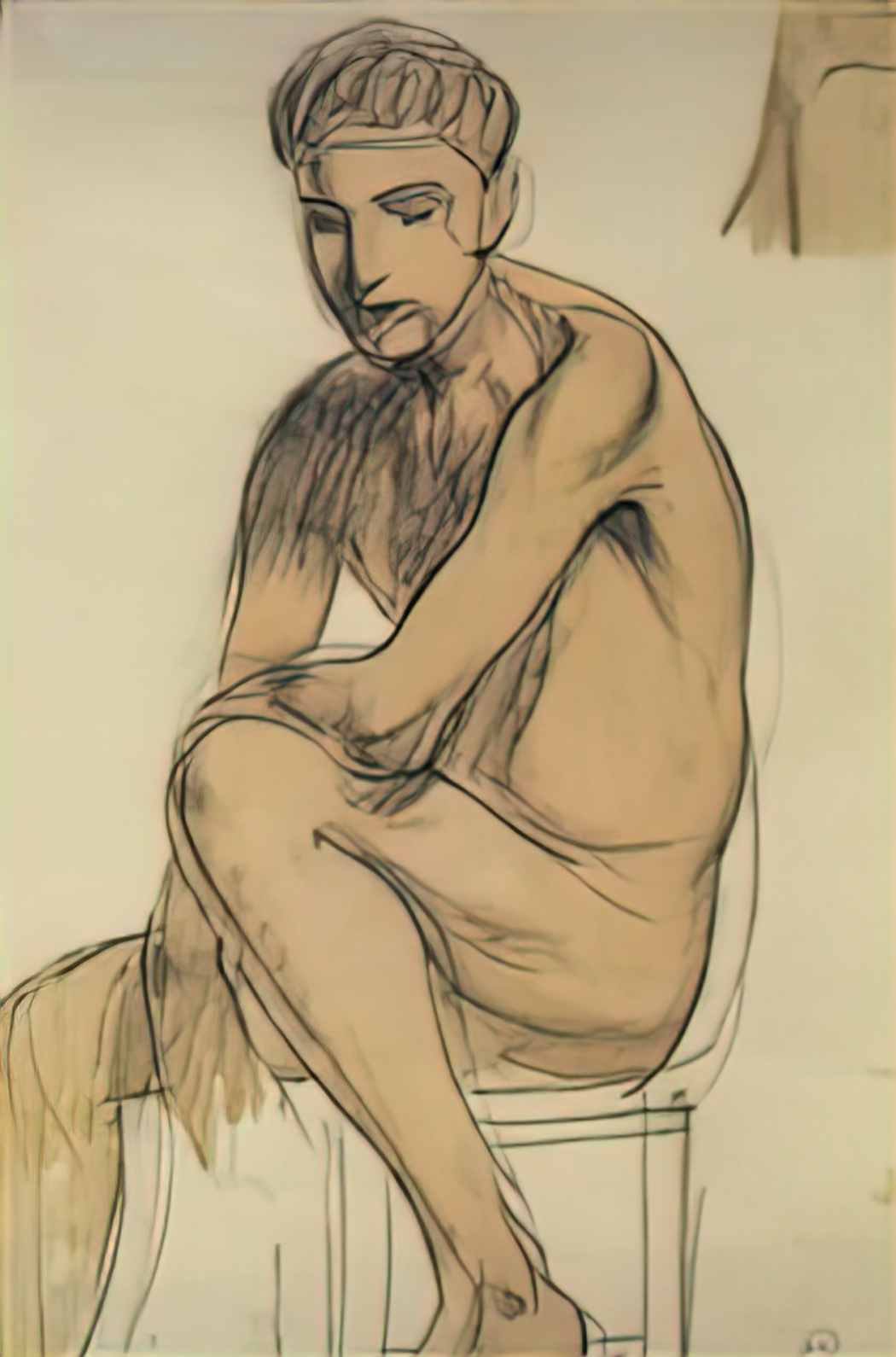 Kuzma Petrov Vodkin seated boy 1906 Art A4 Photo Print UK