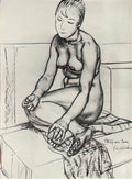 Kuzma Petrov Vodkin seated naturschitsa 1908 Art A4 Photo Print
