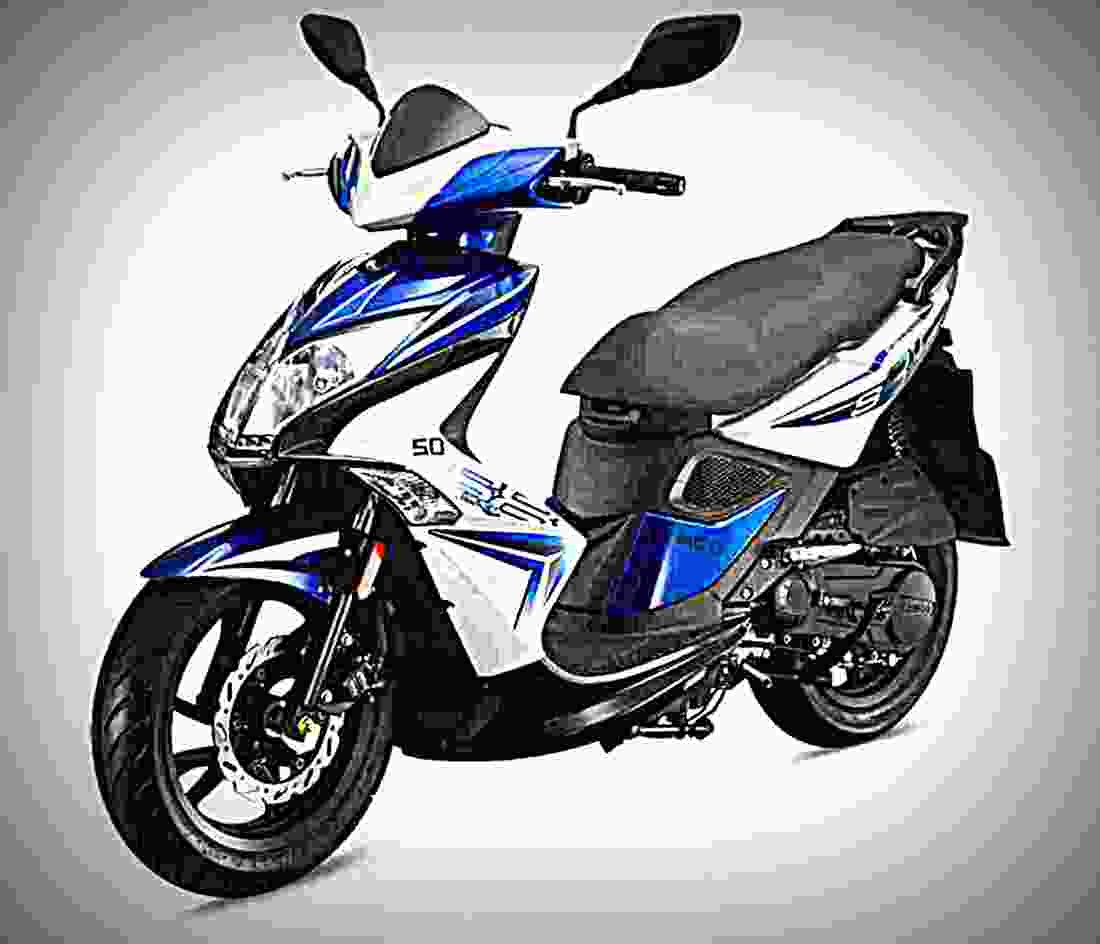 Kymco Super 8 50 2017 3 motorbike A4 Photo Print
