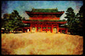 Kyoto Japan 145028 Main Entrance Gate To Heian Shrine, Shrine Of Peace A4 Limited Edition Watercolour Print