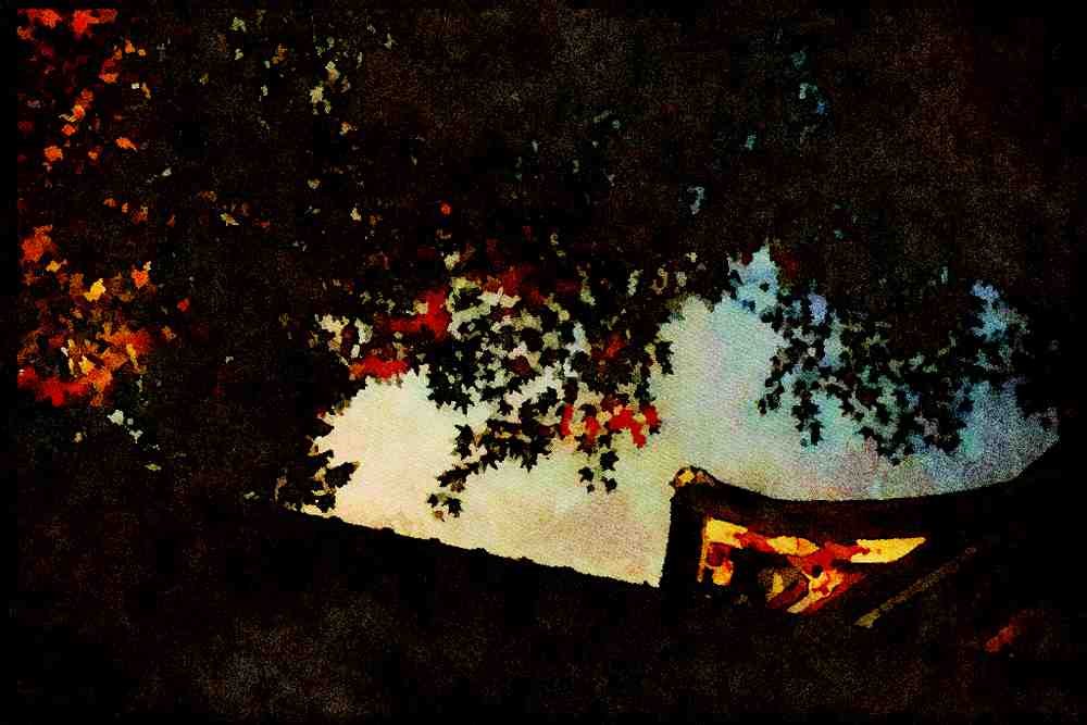 Kyoto Japan 145045 Tranquil Temple Roof And Maple Foliage A4 Limited Edition Watercolour Print