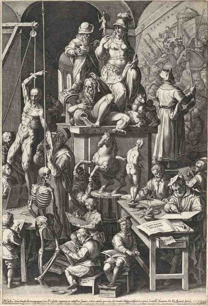 L Academie Des Arts 1578 Vintage A4 Photo Print