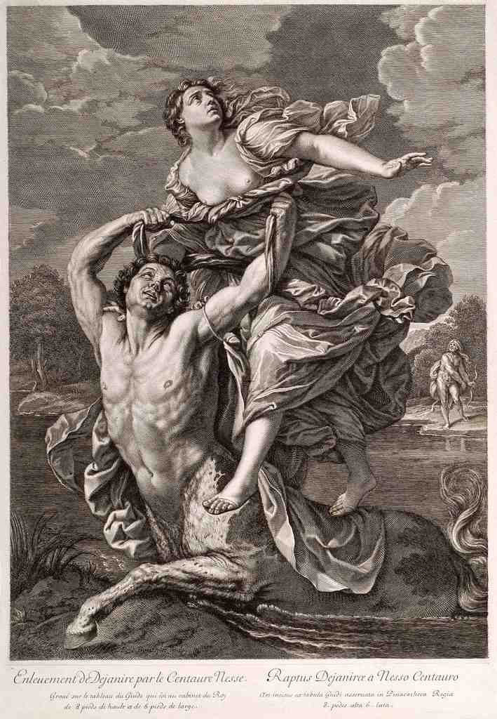 L Enlevement De Dejanire Par Nessus 17thc Vintage A4 Photo Print