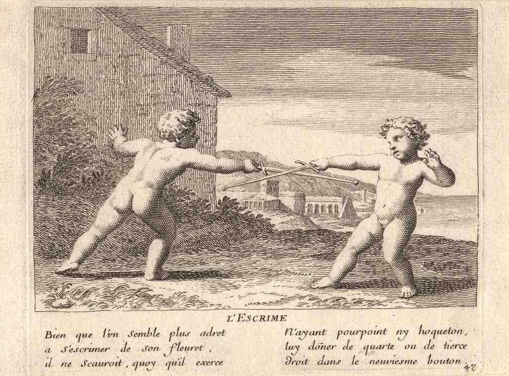 L Escrime 17thc Vintage A4 Photo Print