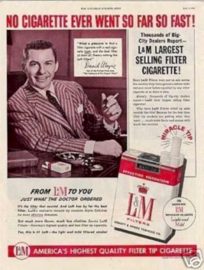L M Cigarette Vintage Retro Advert Ads A4 Photo Print