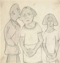 L S Lowry A Family Of Three (2) A4 Photo Print 1