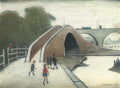 L S Lowry A Footbridge(2) A4 Photo Print 1