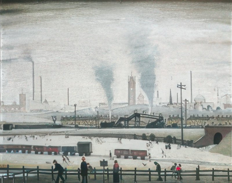L S Lowry A Footbridge(3) A4 Photo Print 1