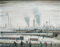 L S Lowry A Footbridge 3 A4 Art Photo Print 1