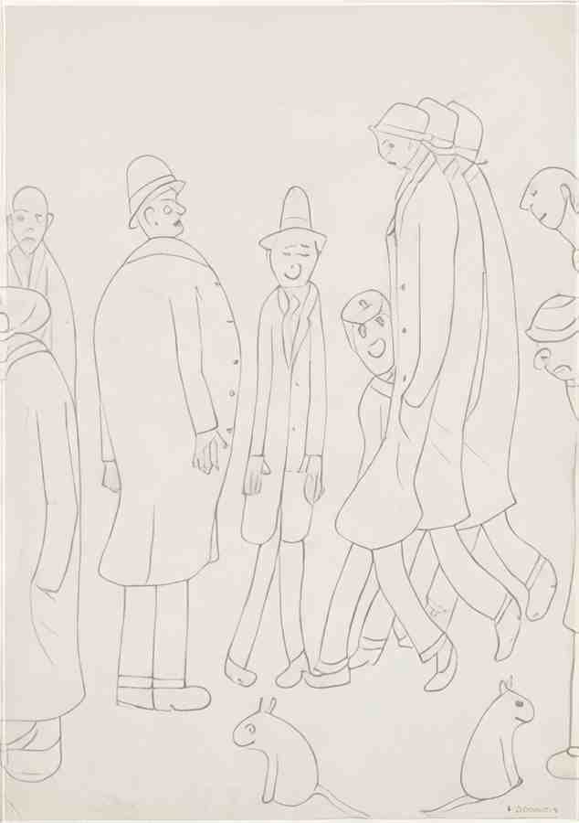 L S Lowry A Group Of Figures 1 A4 Art Photo Print