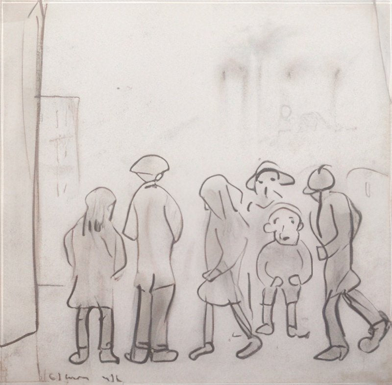 L S Lowry A Group Of Figures(2) A4 Photo Print 1