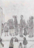 L S Lowry A Group Of People 2 A4 Art Photo Print