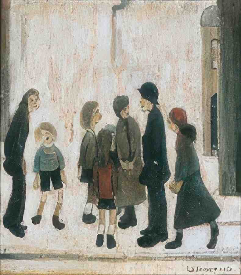 L S Lowry A Group Of People 1 A4 Art Photo Print