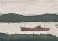 L S Lowry A River Scene, On The Clyde A4 Art Photo Print 1