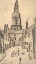 L S Lowry A Street Scene (2) A4 Photo Print 1