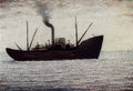 L S Lowry A Tramp Steamer Approaching The Clyde(1) A4 Photo Print 1