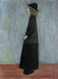 L S Lowry A Woman Standing(1) A4 Photo Print