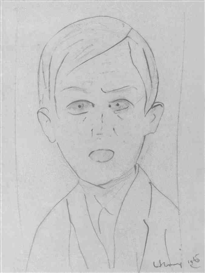 L S Lowry A Young Man(2) A4 Photo Print