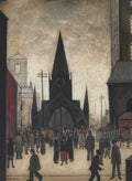 L S Lowry After Sunday Service(1) A4 Photo Print 1